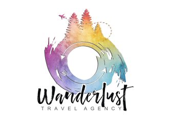 Wanderlust Travel Agency logo design by coco