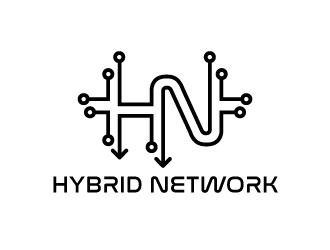 Hybrid Network logo design by sanu