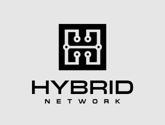 Hybrid Network logo design by AisRafa