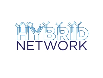 Hybrid Network logo design by Erasedink