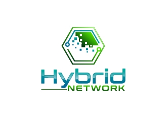 Hybrid Network logo design by uttam