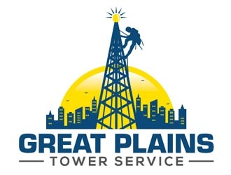 Great Plains Tower Service  logo design by logoguy