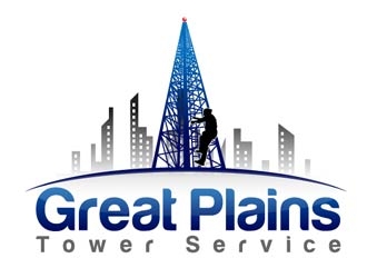 Great Plains Tower Service  logo design by logoguy