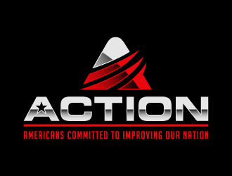 ACTION - Americans Committed To Improving Our Nation logo design by akilis13