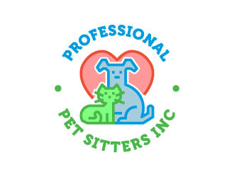 Professional Pet Sitters inc logo design by pencilhand
