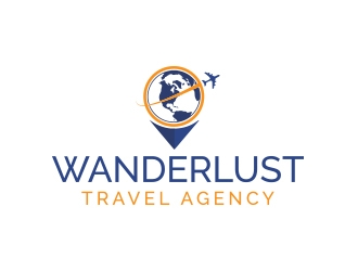 Wanderlust Travel Agency logo design by emyjeckson