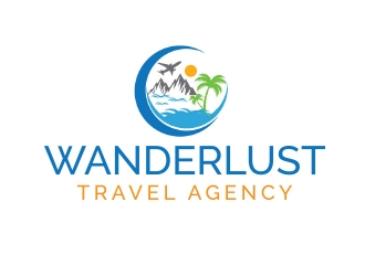 Wanderlust Travel Agency logo design by emyjeckson