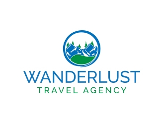 Wanderlust Travel Agency logo design by emyjeckson