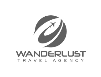 Wanderlust Travel Agency logo design by nehel