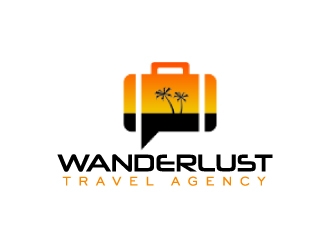 Wanderlust Travel Agency logo design by nehel