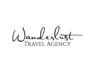 Wanderlust Travel Agency logo design by veranoghusta