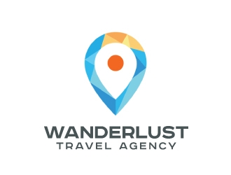 Wanderlust Travel Agency logo design by nehel