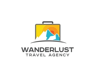Wanderlust Travel Agency logo design by nehel
