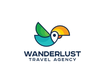 Wanderlust Travel Agency logo design by nehel