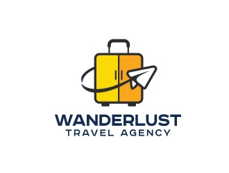 Wanderlust Travel Agency logo design by nehel