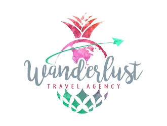 Wanderlust Travel Agency logo design by jaize