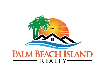 Palm Beach Island Realty logo design by moomoo