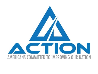 ACTION - Americans Committed To Improving Our Nation logo design by emyjeckson