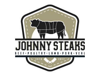 JOHNNY STEAKS  logo design by akilis13