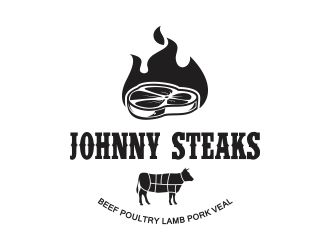 JOHNNY STEAKS  logo design by rokenrol