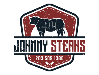 JOHNNY STEAKS  logo design by akilis13