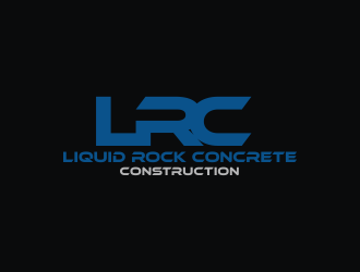 Liquid rock concrete construction  logo design by giphone