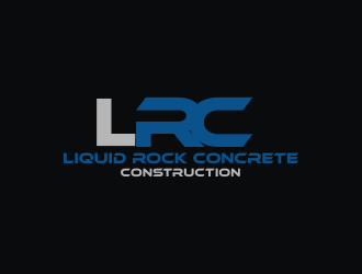 Liquid rock concrete construction  logo design by giphone