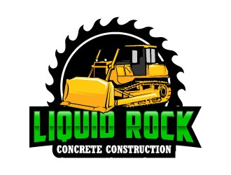 Liquid rock concrete construction  logo design by daywalker