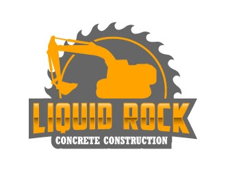 Liquid rock concrete construction  logo design by daywalker