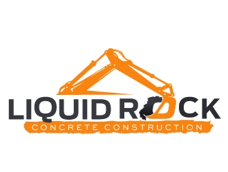 Liquid rock concrete construction  logo design by nehel