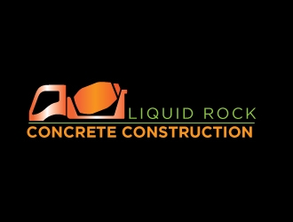 Liquid rock concrete construction  logo design by Erasedink