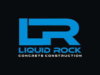 Liquid rock concrete construction  logo design by kanal