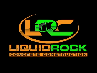 Liquid rock concrete construction  logo design by moomoo