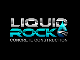 Liquid rock concrete construction  logo design by enzidesign