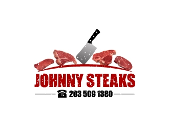 JOHNNY STEAKS  logo design by JJlcool