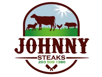 JOHNNY STEAKS  logo design by PMG