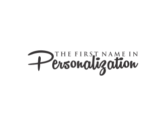 The First Name in Personalization logo design by BlessedArt