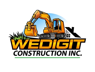 Wedigit Construction Inc. logo design by DreamLogoDesign