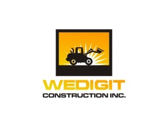 Wedigit Construction Inc. logo design by Meyda