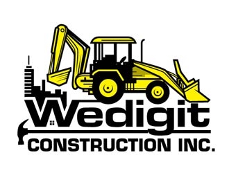Wedigit Construction Inc. logo design by logoguy
