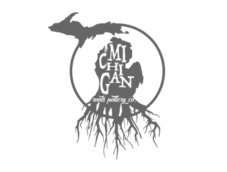 Michigan Roots Pottery Co. logo design by oke2angconcept