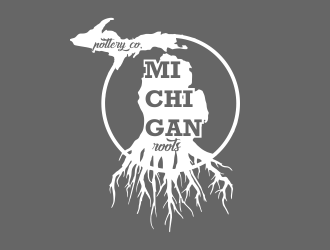 Michigan Roots Pottery Co. logo design by oke2angconcept