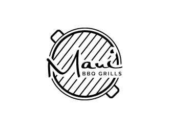 Maui BBQ Grills logo design by JJlcool