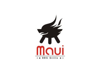Maui BBQ Grills logo design by daqoiq