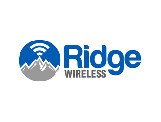 Ridge Wireless logo design by enzidesign