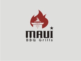 Maui BBQ Grills logo design by daqoiq