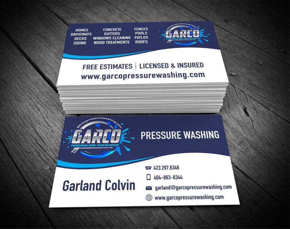 GARCO PRESSURE WASHING logo design by Girly