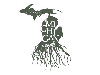 Michigan Roots Pottery Co. logo design by LogoInvent