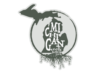 Michigan Roots Pottery Co. logo design by Aelius