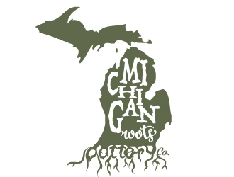Michigan Roots Pottery Co. logo design by Xeon